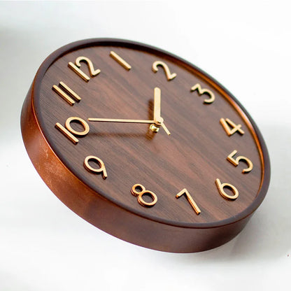 Horloge Murale en Bois Massif Silencieuse – Élégance Naturelle | Silva