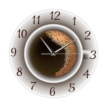 Horloge Originale Tasse à Café en Plastique, Silencieuse et Décorative – Cafféo