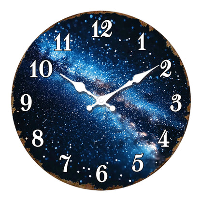 Horloge Murale Originale Motif Galaxie et Nébuleuse, Silencieuse et Cosmique – Galaxia