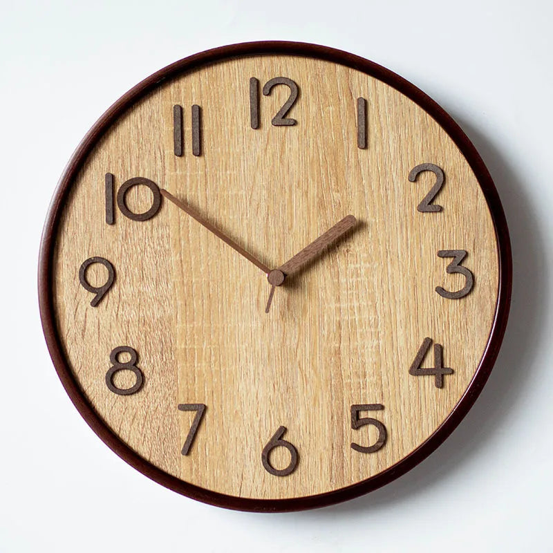 Horloge Murale Bois Massif Élégance Naturelle – Silva
