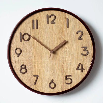 Horloge Murale en Bois Massif Silencieuse – Élégance Naturelle | Silva