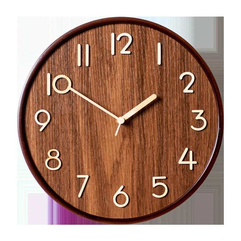 Horloge Murale Bois Massif Élégance Naturelle – Silva
