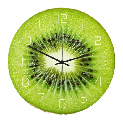 Horloge Originale Fruits Tropicaux en Acrylique, Silencieuse et Colorée – Fruvela