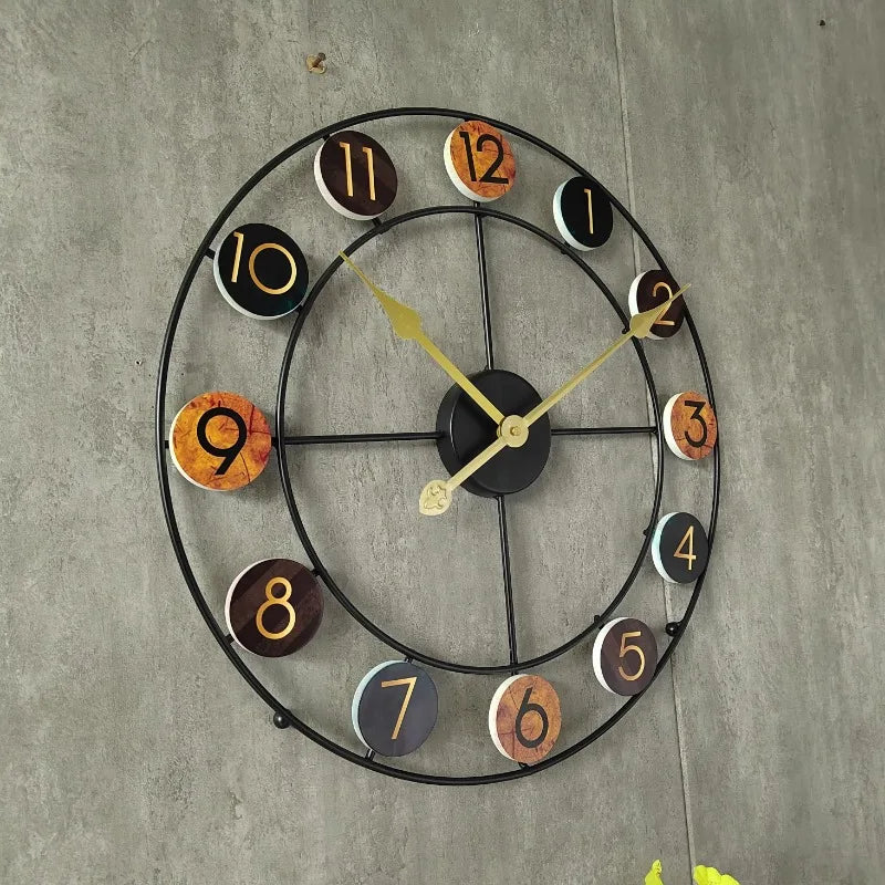 Horloge Murale Industrielle Grand Format 50 cm – Meridian