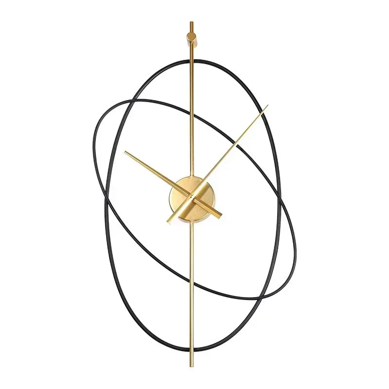 Pendule Murale Design Ovale en Métal, Silencieuse et Minimaliste – Ovalo