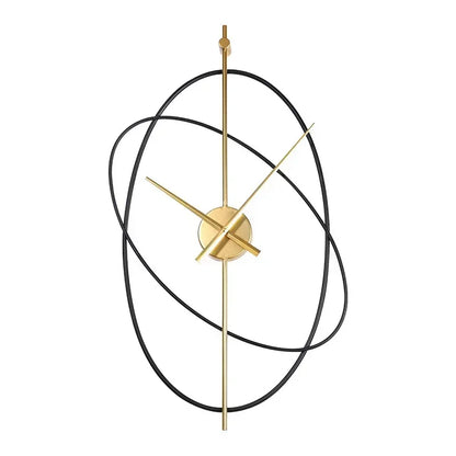 Pendule Murale Design Ovale en Métal, Silencieuse et Minimaliste – Ovalo