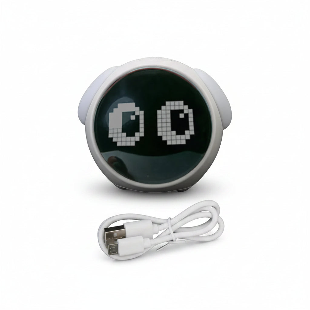 Réveil Enfant Tactile avec Double Alarme, Contrôle Vocal et Veilleuse LED – Doudoo