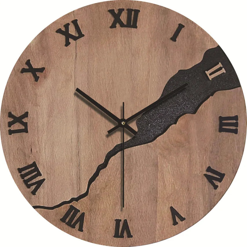 Horloge Murale en Verre et Cristal, Silencieuse et Décorative – Lignum