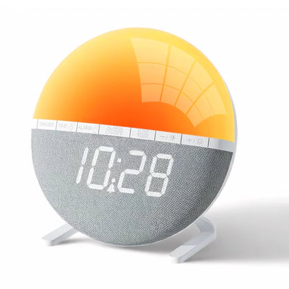 Réveil Lumineux Enfant et Adulte, Simulation Lever de Soleil, 9 Couleurs et 7 Sons Naturels – Aurina