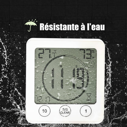 Réveil Étanche Salle de Bain avec Minuteur – Aquatime
