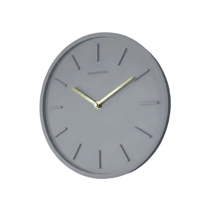 Horloge Murale Design Industrielle en Résine Effet Ciment, Analogique et Silencieuse – Zmusep