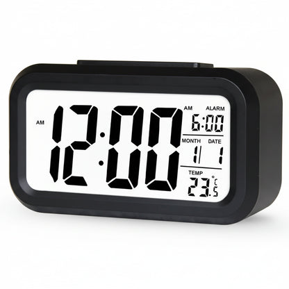 Réveil LED Grand Écran avec Snooze et Calendrier – Noctira