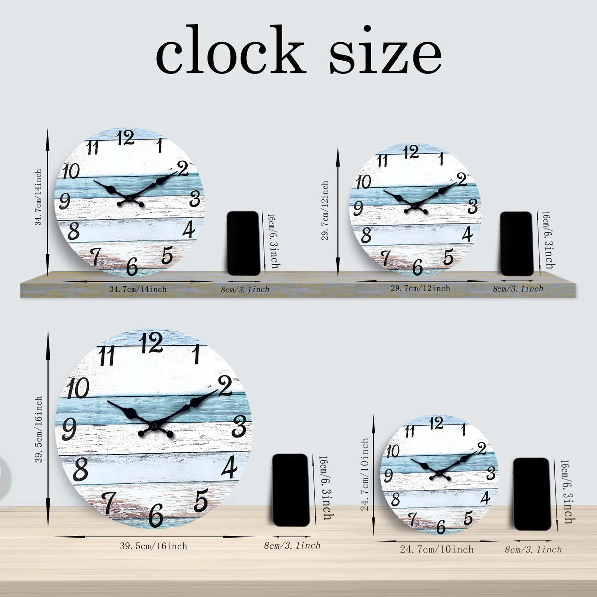 Horloge Murale Bois Vintage, Silencieuse – Vergéa