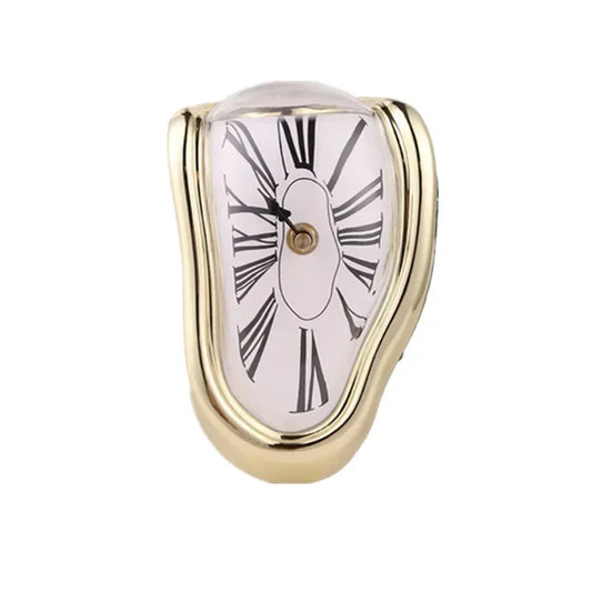 Horloge murale vintage surréaliste effet fondu, décorative et silencieuse – Dalior