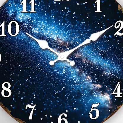 Horloge Murale Originale Motif Galaxie et Nébuleuse, Silencieuse et Cosmique – Galaxia