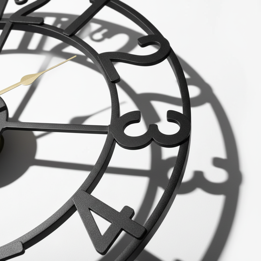 Horloge Murale Industrielle Ronde en Métal Vintage, Silencieuse et Décorative Grand Format – Ferrano