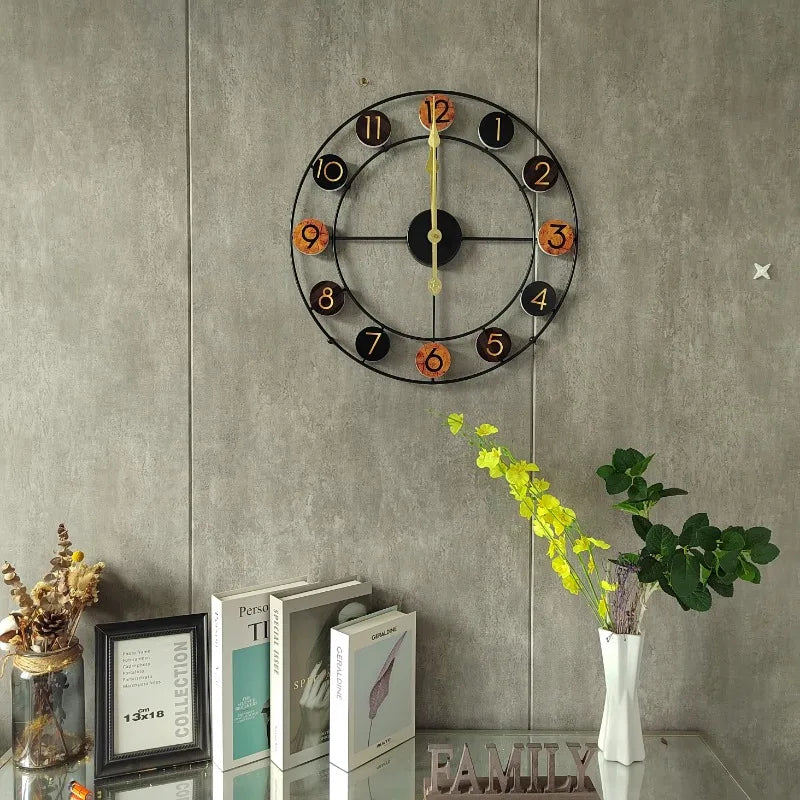 Horloge Murale Industrielle Grand Format 50 cm – Meridian