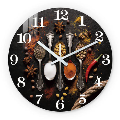 Horloge Murale Design Effet Marbre en Bois, Silencieuse – Marbélia