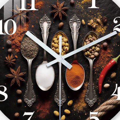 Horloge Murale Design Effet Marbre en Bois, Silencieuse – Marbélia