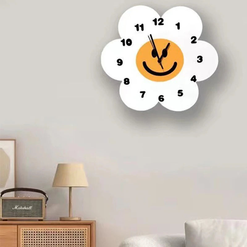 Horloge Murale Design Originale Tournesol Moderne en Acrylique, Silencieuse – Doxely