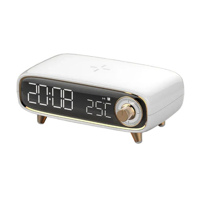 Réveil 6 en 1 avec Enceinte Bluetooth 5.0 et Chargeur Sans Fil 15W – Lumisono