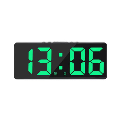 Réveil Miroir LED avec Commande Vocale et Snooze – Glowo
