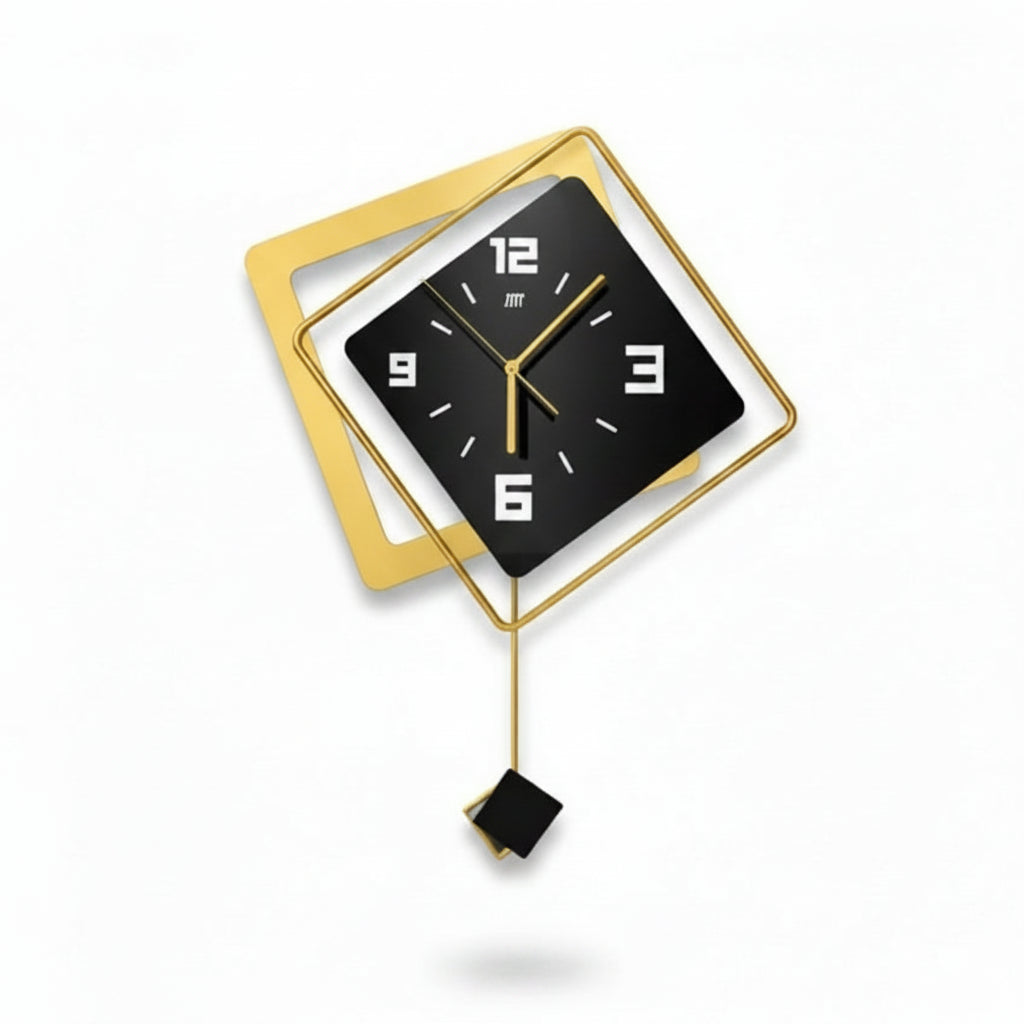 Pendule Murale Géométrique à Suspendre, Décorative et Élégante – Vadix