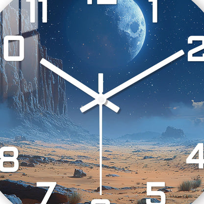 Horloge Murale Originale Désert Lunaire en MDF, Sublime et Décorative – Lunaria