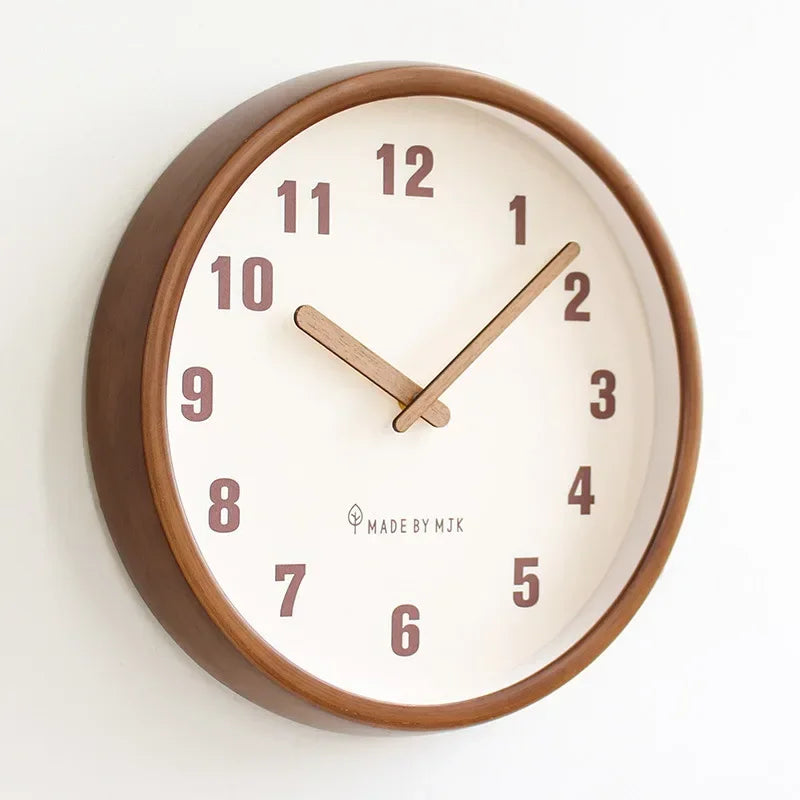 Horloge Murale Vintage Japonaise en Bois, Silencieuse et Rétro – Kaédo
