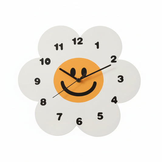 Horloge murale vintage tournesol moderne en acrylique, silencieuse et décorative – Doxely