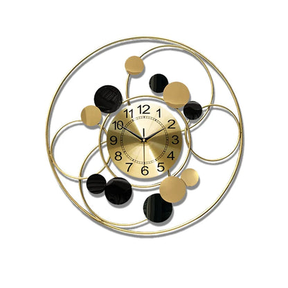 Horloge Murale Industrielle Motif Planétaire en Fer Forgé, Silencieuse et Sculpturale – Astréa