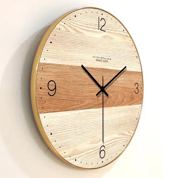 Horloge murale en bois au design moderne, silencieuse et décorative – Arca