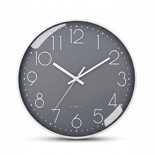 Horloge Murale Silencieuse Quartz – Design Minimaliste & Lecture Claire – Novelia