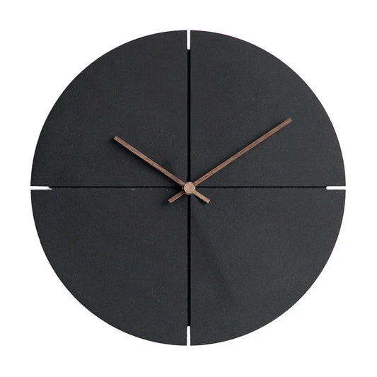 Horloge murale en bois au style nordique, silencieuse et minimaliste – Nordine