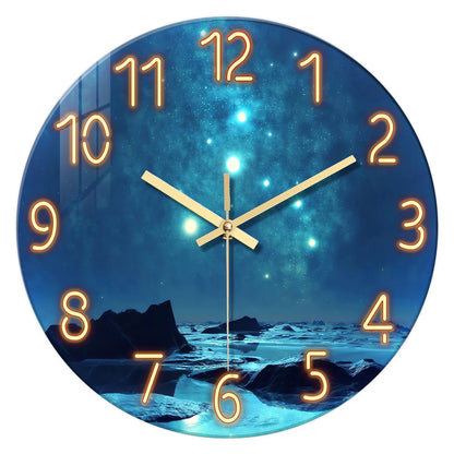 Horloge Murale Originale en Verre, Silencieuse – Cristalyne