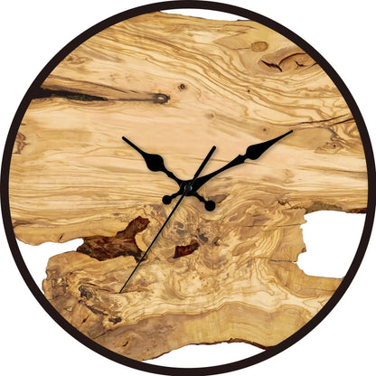 Horloge Murale Design Effet Bois Transparente, Silencieuse – Norévia