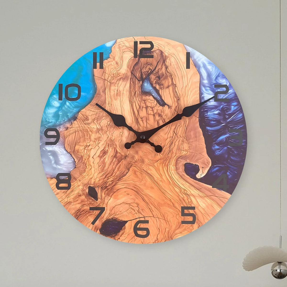 Horloge Murale Originale Motif Montagne Artistique, Silencieuse – Altavia