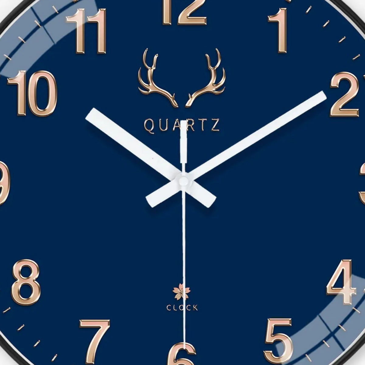 Horloge Murale Originale Paysage Peint Bleu Foncé, Silencieuse – Azuraine