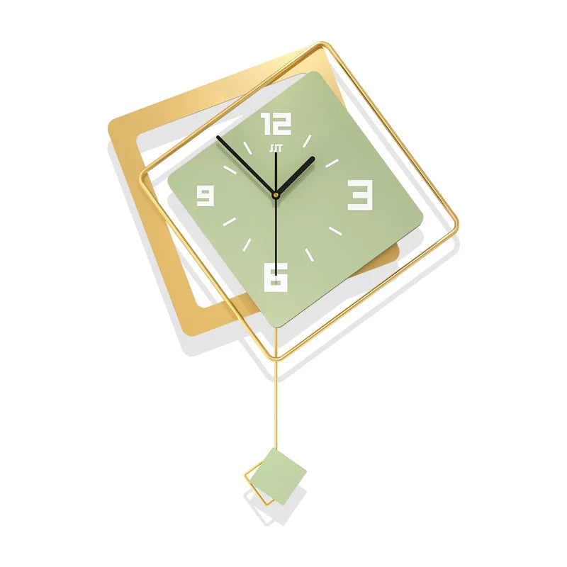 Horloge Murale Design Losange en Métal, Silencieuse et Contemporaine – Rhomba