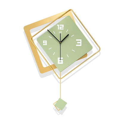 Horloge Murale Design Losange en Métal, Silencieuse et Contemporaine – Rhomba