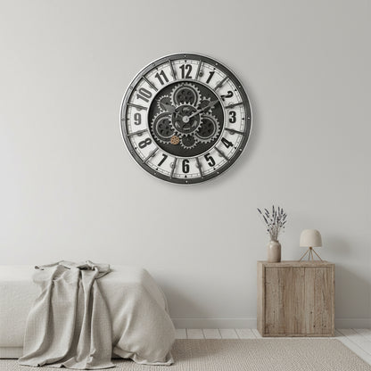 Horloge Murale Industrielle À Engrenages Style Steampunk, Silencieuse et Spectaculaire – Engrena
