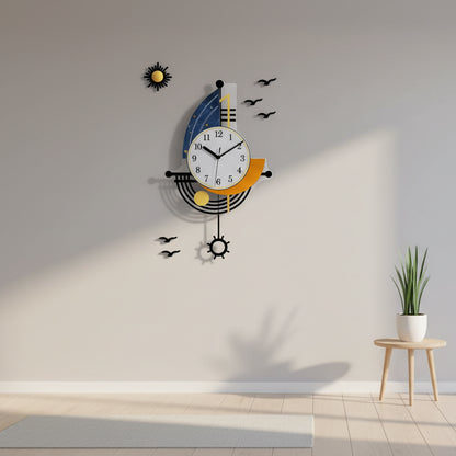 Pendule Murale Voilier Nautique en Acrylique, Créative et Décorative – Navelo