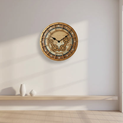 Horloge Murale Industrielle À Engrenages Style Steampunk, Silencieuse et Spectaculaire – Engrena