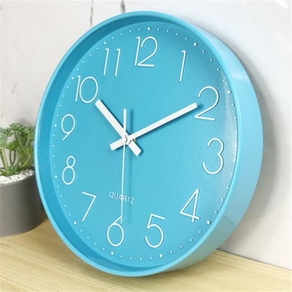 Horloge Murale Design Ronde, Silencieuse et Colorée – Prismo
