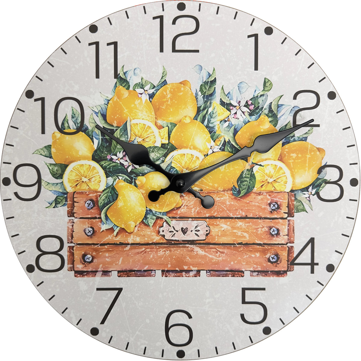 Horloge Murale Originale Citron en Bois, Silencieuse – Zestia