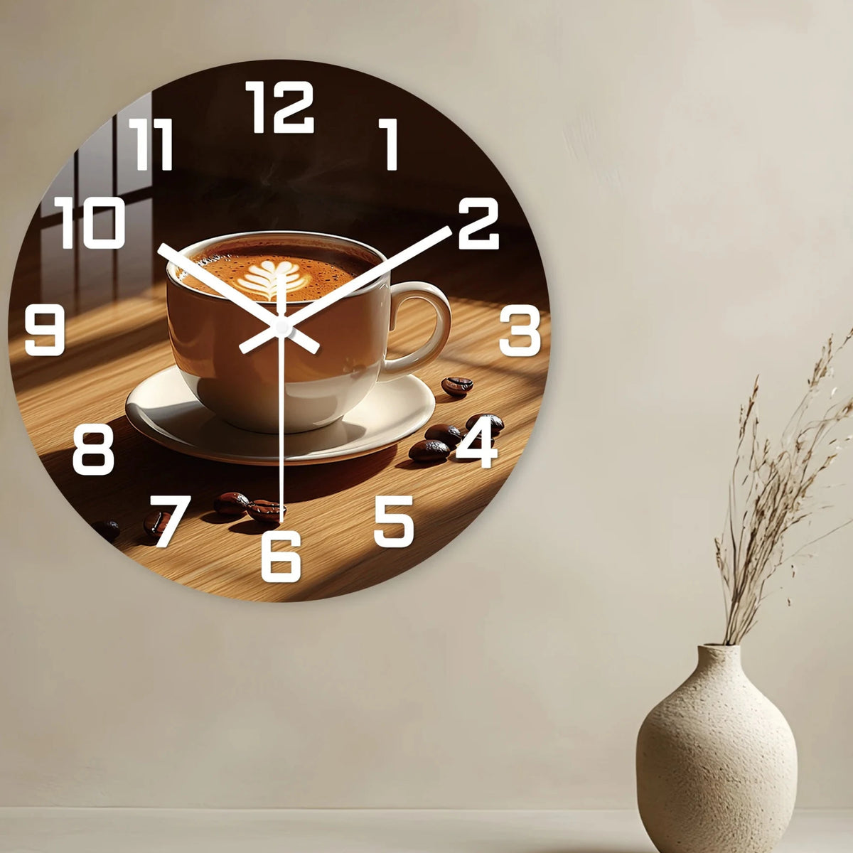 Horloge Murale Originale Tasse à Café Silencieuse – Baristéa