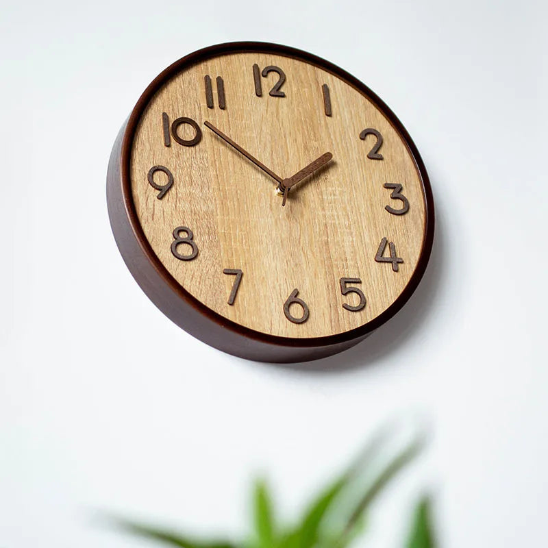 Horloge Murale Bois Massif Élégance Naturelle – Silva