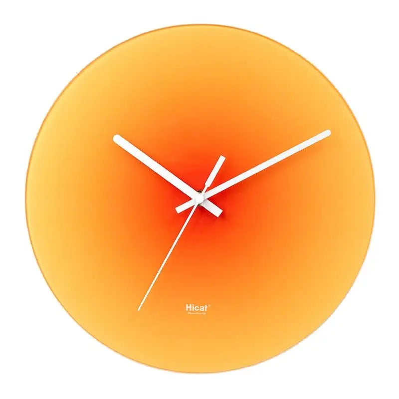 Horloge murale design nordique en verre dégradé, silencieuse et analogique - Flatto