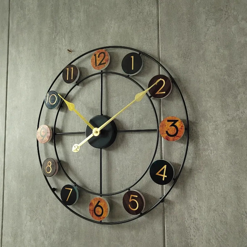 Horloge Murale Industrielle Grand Format 50 cm – Meridian