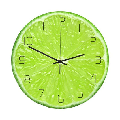 Horloge Originale Fruits Tropicaux en Acrylique, Silencieuse et Colorée – Fruvela